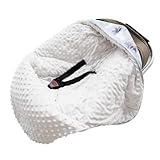 Dormlony Baby Car Seat Blanket, Minky Dot Warm Winter Car Sear Cover for Babies，Baby Bunting Swaddle Wrap Blanket(Bear Pattern)