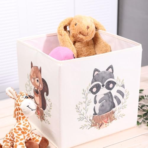 PRENDİ HOME K116 Faltbare Aufbewahrungsbox 30x30x30 cm aus Stoff für Spielzeug, Kleidung und Haushalt – stabile Ordnungsbox ohne Griffe, platzsparend faltbar, ideal fürs Kinderzimmer