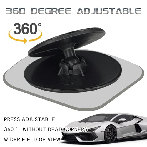 Eponcia Blind Spot Mirrors 2 Pack Side Mirror Blindspot for Car HD Frameless Wide Angle Blind Spot Rear View Mirrors Convex Glass Angle Adjustable Rearview Mirror Accessories Fan Shaped Universal - Thumbnail 6