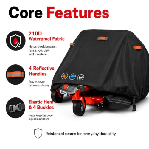 Funda cortacésped Zero Turn Greenworks OZ960 con borde elástico 3