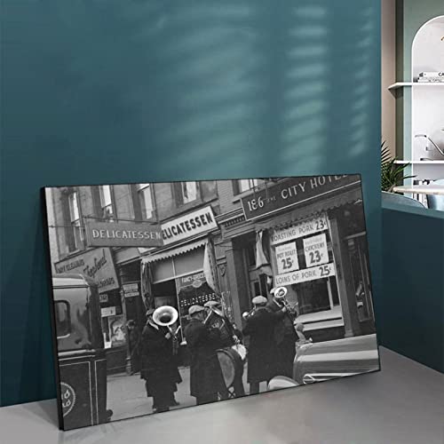 Tomart German Colonial Black And White Photography Wall Art Canvas Print Room Poster1 Canvas Painting Posters And Prints Wall Art Pictures For Living Room Bedroom Decor 24X32Inch(60X80Cm) Frame-Style #TOP4