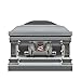 Overnight Caskets Veterans Metal Funeral Casket Silver with White Crepe Interior - Premium 18-Gauge Steel - Fully Appointed Adult Casket - Coffin Featuring Velvet Interior Lining w/Pillow & Throw Set