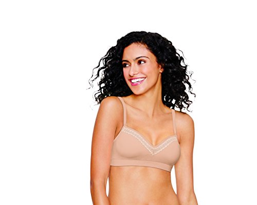 Hanes Ultimate womens Seamless Softcup bras, Nude, Medium US