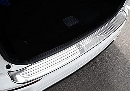 Bumperbeschermer Achterbak Auto Voor Volvo XC60 2018-2023, Roestvrij Achterste Kofferbak Binnenste Buitenbumper Plaat Beschermer Cover Kit,A- Black