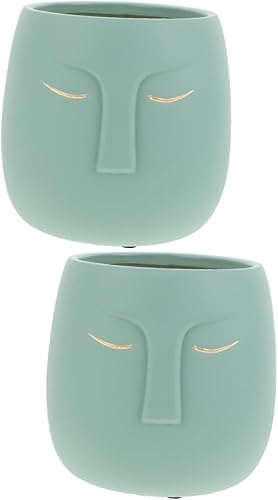 GANAZONO 2pcs Abstract Figure Flowerpot Ceramic Flowerpot Flower Pot Statue Planter Garden Flowerpot Plant Container Creative Flowerpot Flower