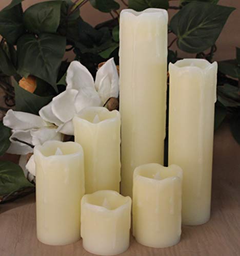 Alternative view of LED Lytes Timer Candles Set of 6, 2" Wide, 2"- 9" Tall, Dripping Wax Affect and Amber Flame, LED Christmas Candles Flickering, Wax Candles for Holiday Home Decor and Wedding Decor Sets