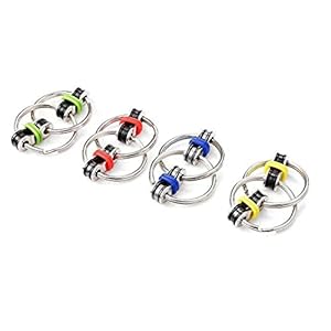 4Pcs Flippy Chain Fidget Toy Stress Reducer Pack aan stress, angst & Great voor ADD, ADHD en Autisme, fietsketting Toys…