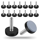 DXLing 16 Stück Teflongleiter 22mm mit Gewinde M6 Teflon Möbelfüße mit Gewinde M6 Möbelgleiter PTFE Runden Möbelgleiter Bodengleiter PTFE Teppichgleiter für Stühle Tisch Möbel Böden
