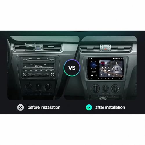 Pantalla de coche 2 DIN con Bluetooth multimedia compatible con Skoda Rapid 2013-2020 2
