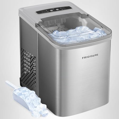 Frigidaire 26 Lbs per Day Portable Compact Maker, Ice Making Machine, Stainless, Medium - 5