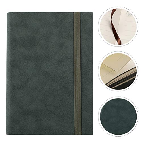 NUOBESTY Caderno A5 Simple Leather Diary Book Planning Writing Notebook Student Stationery