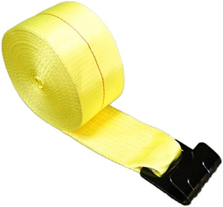 Quality Cargo Control 4"X50' Flat Hook Tie Down Winch Strap 5,500 WLL (4)