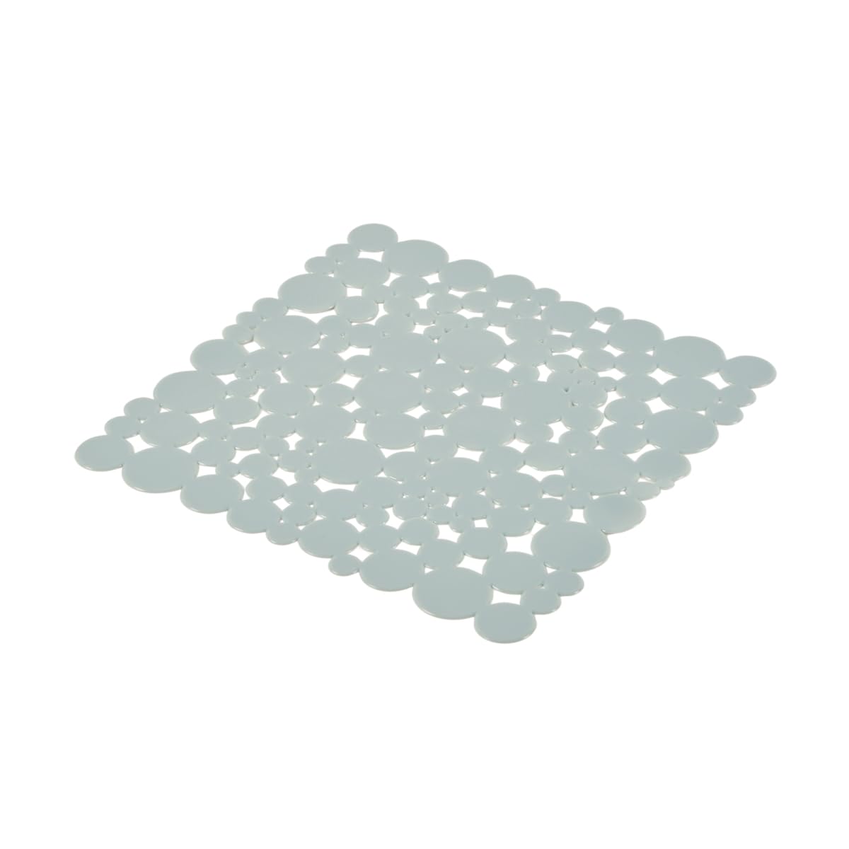 MACOSA UMEN168B - Tappetino antiscivolo per lavello, in plastica, colore: tortora, motivo floreale