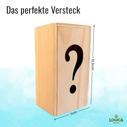Logica Spiele Art. Schrein ? - Magische Geschenkbox - Schwierigkeit 5/6 Unglaublich - Geschenkbox - Denkspiel - Knobelspiel - Geduldspiel Aus Holz - Leonardo da Vinci Kollektie