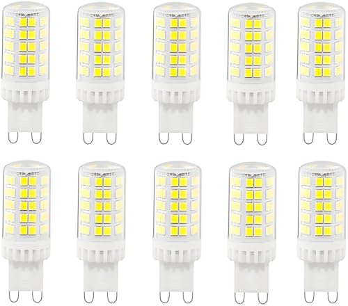 Jiotouhu Ampoule LED G9, 7W équivalent à une ampoule halogène 70W, 700LM, blanc froid 6000K, ampoule G9 à économie d'énergie non dimmable, pack de 10
