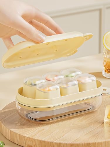 Molde de cubos de hielo con tapa y cuchara de silicona miniatura 1