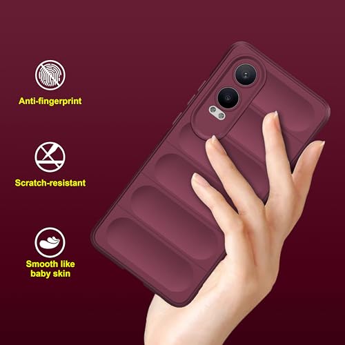 Image of amazon basics Back Case Cover for OnePlus Nord CE 4 Lite 5G | Compatible for OnePlus Nord CE 4 Lite 5G Back Cover | Liquid Silicon Magic Case with Camera Protection | Plum