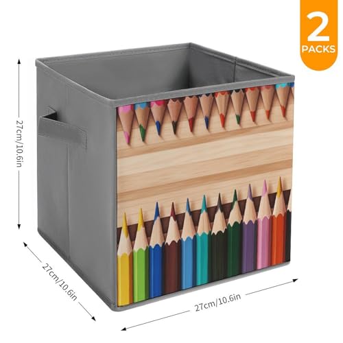 Boîtes de rangement pliables pour crayons de couleur rigides et empilables - 3