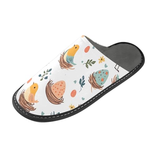 Bird's Nest Fuzzy Slippers Soft Home Bedroom Slippers for Women Men House Shoes