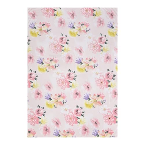 Image of 300 TC Floral Pattern Glace Cotton Single Bed Bedsheet for Single Bed with 1 Pillow Cover | Wrinkle Free Soft Hypoallergenic | Bedding Set Lightweight Breathable Bed Sheet - 60X90 inch