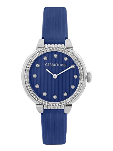Cerruti 1881 Carinzia Blue Dial Leather Strap Watch for Women