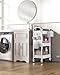 ALVOROG 3 Tier Rolling Cart with DIY Pegboards Metal Utility Cart with Wheels Handles Baskets Hooks, Storage Cart for Office Kitchen Bathroom(White)
