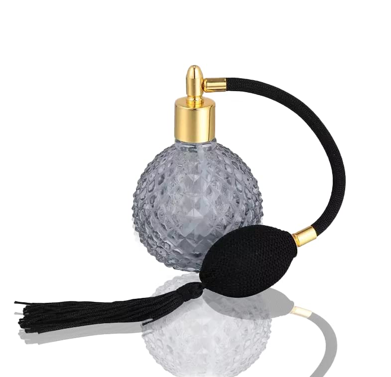 100ml Crystal Perfume Bottle Long Spray Tassels Atomizer Pump Refillable Glass Bottles NO.1. (black)3