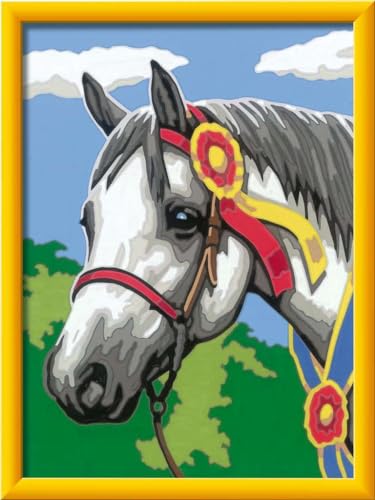 Peinture par numéros Ravensburger Cheval : activité calme à la maison dès 9 ans