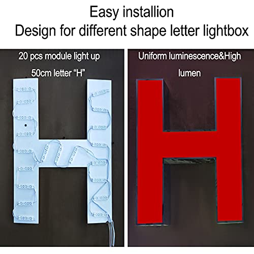 Image of LED Module, 100pcs 49.8 Ft 5730 SMD 150LM Per LED Module IP65 Waterproof Decorative Light for Advertising Signs with Tape Adhesive Backside (Red Light)