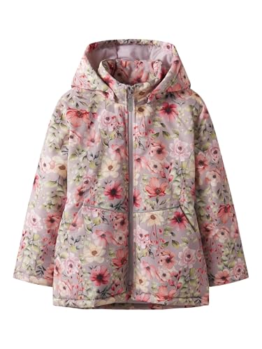 Name It Mädchen Nkfmaxi Pa Jacket AOP Noos, Violet Ice, Numeric_128