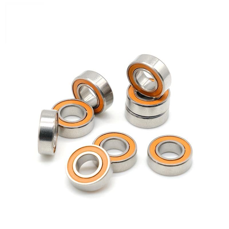 10Pcs 6x12x4 Stainless Steel Hybrid Ceramic Ball Bearing 6x12x4mm SMR126 RS CB ABEC7 by RainDew Without Grease Fast Turning
