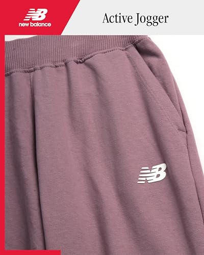 Image of New Balance Girls Sweatpants, Fleece Joggers, Drawstring Waist & Pockets
