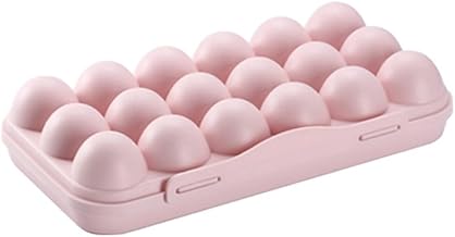 18 Grids Plastic Eggs Holder Trays Egg Organizer Box Egg Storage Box Refrigerator Egg Container Portable Egg Case Clear Egg Holder Protect Keep Fresh Save Space