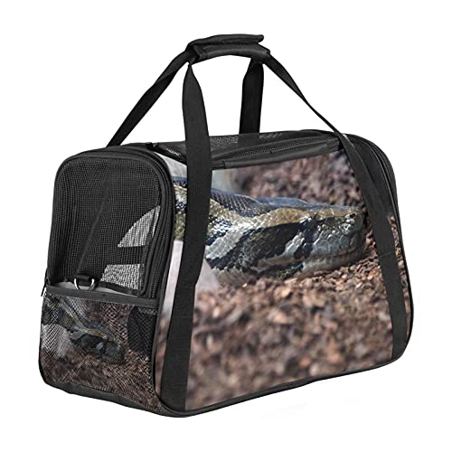 Sac de transport pour animal approuvé compagnies aériennes motif python - 2