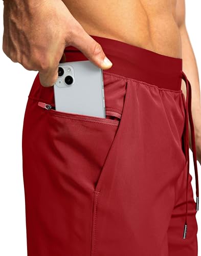 Image of Soothfeel Men's Running Shorts with Zipper Pockets 9 inch / 7 inch / 5 inch Quick Dry Eight Basketball Gym Workout Athletic Shorts