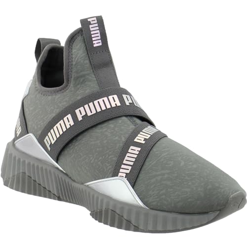 PUMA Kids Girls Defy Mid Bling Slip On Sneakers Shoes Casual - Grey2