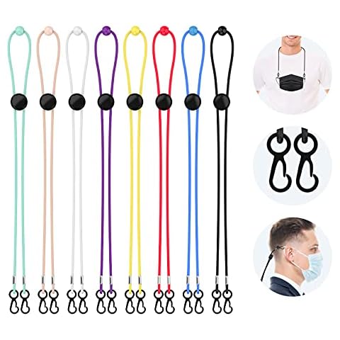 8 piezas Cordones para mascarilla con Gancho Reforzado Cover