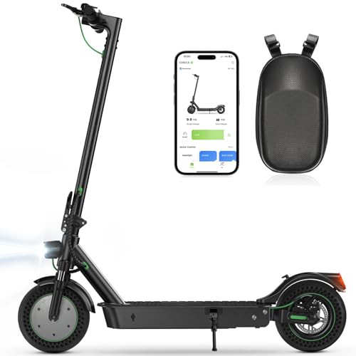Fast Electric Scooter, 8.5-10" Peak 500W Electric Scooters Adult, 30-40KM Long Range, 3 Speed Modes with APP Control, Doual Braking System, Fast Charging Foldable E Scooter for Adults and Teens