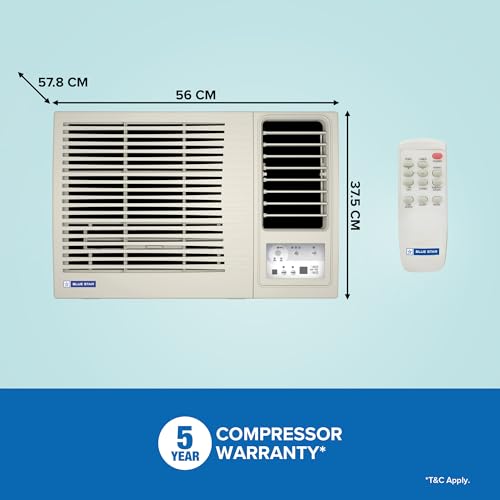 Image of Blue Star 0.8 Ton 2 Star, New Star Rated, Window AC (Copper, 2 Way Swing, Multi Sensors, Blue Fins, Self Diagnosis, WFA209LXU, White)