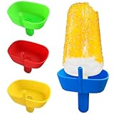 Drip Free Popsicle Holders For Kids,Silicone Popsicle Holder With Straw,Ice Pop Holder BPA-Free,Popsicle Drip Catcher For Toddlers,Popsicle Stick Holder(4-PACK)
