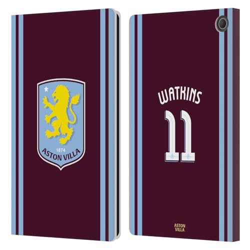 Licenza Ufficiale Aston Villa Football Club Ollie Watkins Kit Giocatore con Stemma Custodia Cover pelle a Portafoglio Compatibile con Amazon Fire Max 11 2023