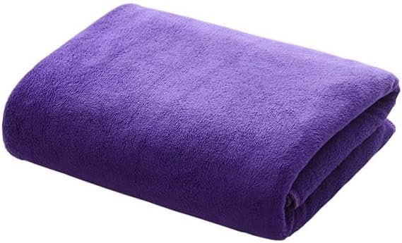 Multi-Purpose Disposable Microfiber Cleaning Towels Thickened Reusable Wipes 420 GSM - 6/Pack (14x30 / 35x75cm, Purple)
