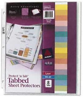 Avery Protect 'n Tab Top Loading Sheet Protector PROTECTOR,SHT,INDX8TAB (Pack of10)