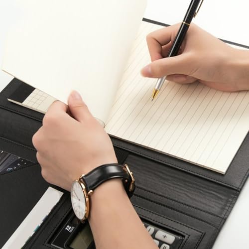 Conférencier en cuir idéal pour prendre des notes en conférence