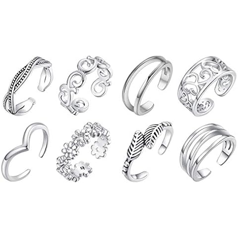 YAZILIND Adjustable Platinum Gold Toe Rings Set Cover