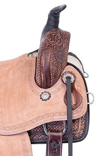 image for Acerugs Youth Roping Saddle 12” 13” 14” Western Leather Ranch Wo
