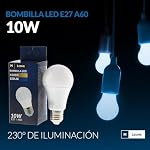 M Ledme – Pack 6, Bombilla Led E27 A60 10W, Luz fría (6000k), casquillo E27, 820 Lumen, IP20, Apertura del Haz de Luz 200°, Eficiencia energética y Bajo Consumo. LM7610