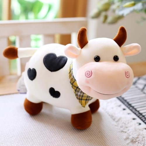Image of Niku 30cm Cow Soft (White Colour) Stuffed Plush Toy Animal for Kids Baby Girls Boy | Cattle Toy | Best Gift for Birthday