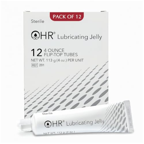 Image of HR Lubricating Jelly, Sterile, Medical & Home Use, 4 oz Tube | Water-Soluble | Non-Greasy | Non-Staining | Latex-Free | Clear & Odorless | for Catheter, Exam, Thermometer & Instruments