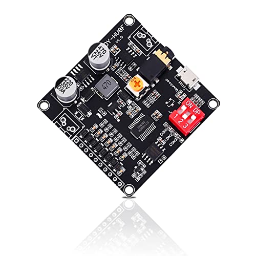 DC 12V 24V 20W Voice Playback Module, PEMENOL High Power Sound Board MP3 Player 64Mbit Flash Storage Mono 8ohm Support MP3 WAV for Arduino Electronics Present Christmas DIY